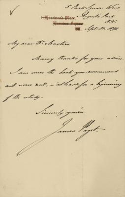 Lot #264 James Paget Autograph Letter Signed