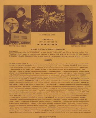 Lot #895 Kenneth Strickfaden Signed Advertisement - Image 2