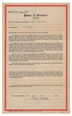 Lot #898 Billy Wilder Document Signed - Image 1