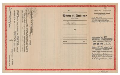 Lot #898 Billy Wilder Document Signed - Image 2