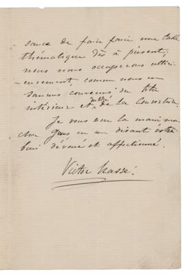 Lot #608 Victor Masse (2) Signed Handwritten Items  - Image 2