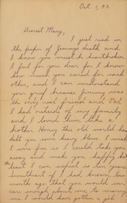 Lot #195 John Dillinger Autograph Letter Signed - Image 3