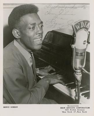 Lot #638 Rosco Gordon Signed Photograph