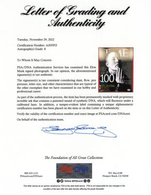 Lot #113 Elon Musk Signed Photograph - Image 2