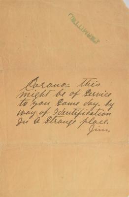 Lot #158 James Younger Autograph Letter Signed - Image 1
