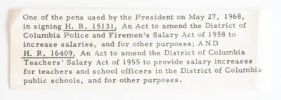 Lot #21 Lyndon B. Johnson Bill Signing Pen - Image 3