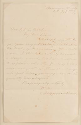 Lot #307 Jefferson Davis: Jefferson Davis responds to an article on 