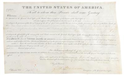 Lot #6 John Quincy Adams Document Signed as