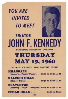 Lot #69 John F. Kennedy 1960 Oregon Presidential