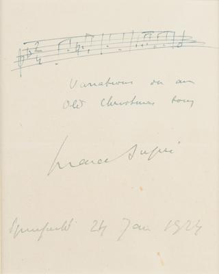 Lot #597 Marcel Dupre Signed Photograph and Autograph Musical Quotation Signed - Image 2