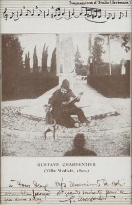 Lot #593 Gustave Charpentier Autograph Musical Quotation Signed - Image 1
