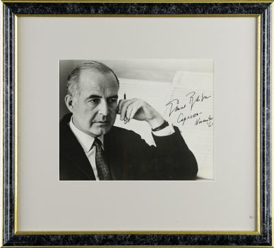 Lot #539 Samuel Barber Signed Photograph - Image 2