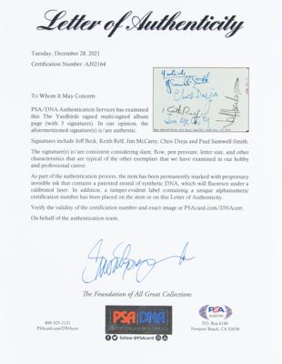 Lot #568 Jimi Hendrix Experience and The Yardbirds Signatures - Image 5