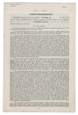 Lot #896 Elizabeth Taylor Document Signed - Image 1