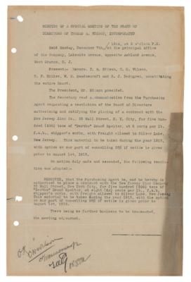 Lot #120 Thomas Edison Document Signed