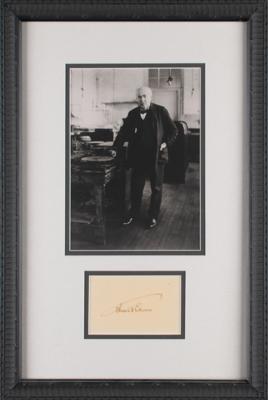 Lot #118 Thomas Edison Signature