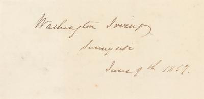 Lot #528 Washington Irving Signature