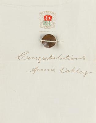 Lot #156 Annie Oakley Signature and Shot Penny - Image 4