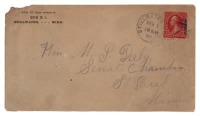 Lot #157 Cole Younger: Imprisoned in Stillwater, Younger writes to the man who sought his freedom: 