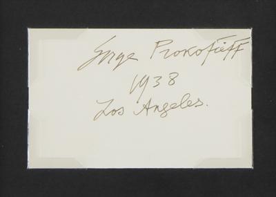 Lot #613 Sergei Prokofiev Signature - Image 2