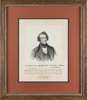 Lot #609 Giacomo Meyerbeer Signed Engraving - Image 2