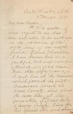 Lot #536 John Greenleaf Whittier: Like President