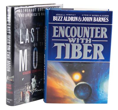 Lot #346 Buzz Aldrin and Gene Cernan (2) Signed