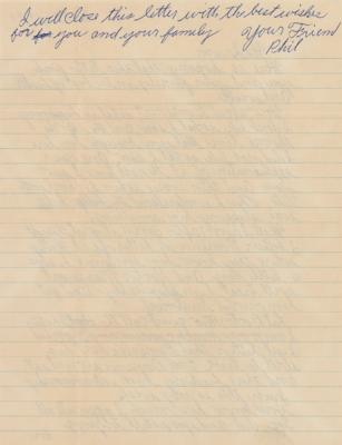 Lot #294 Felix Alderisio Autograph Letter Signed - Image 2