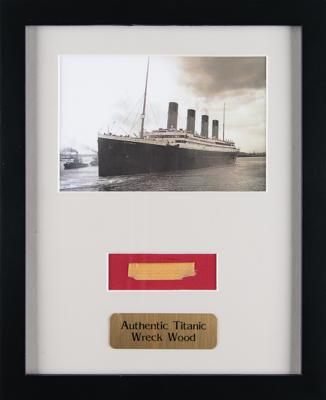 Lot #282 Titanic Oak Wheelhouse Door Relic Display - Image 1