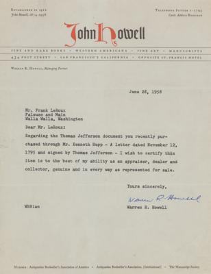 Lot #2 Thomas Jefferson Autograph Letter Signed - Image 3