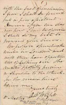 Lot #285 Robert Wight Autograph Letter Signed - Image 3