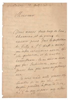 Lot #325 Urbain de Maillé-Brézé Autograph Letter