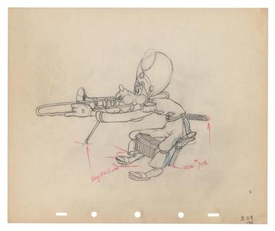 Lot #460 Goofy production drawing from Mickey's