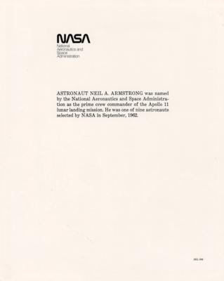 Lot #340 Neil Armstrong Signed Photograph - Image 2