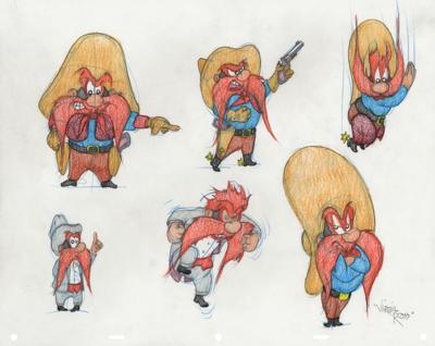 Lot #485 Yosemite Sam original model drawing by