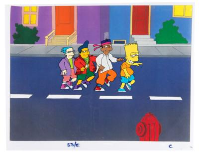 Lot #435 Bart Simpson and Dancers production cel