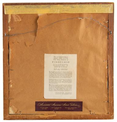 Lot #418 Cleo production cel from Pinocchio: Rare Courvoisier set-up of Geppetto's pet goldfish - Image 3