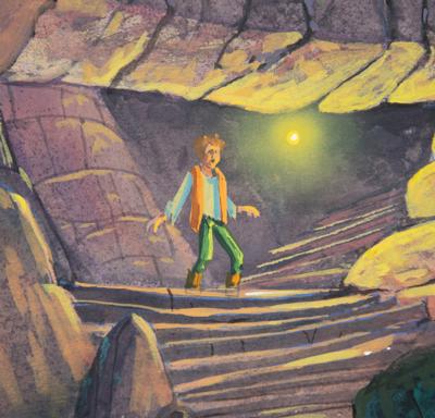 Lot #426 Taran production panorama concept painting from The Black Cauldron - Image 2