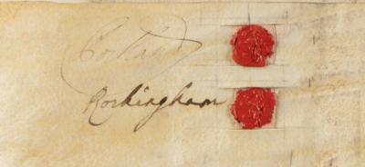 Lot #220 18th Century British Notables Document Signed - Image 2