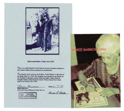 Lot #202 The Death of Clyde Barrow: Collection of (45) Blue Wool Trouser Swatches - Image 3