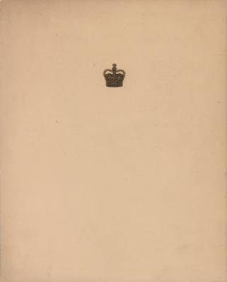 Lot #139 Queen Elizabeth II and Prince Philip Signed Christmas Card (1952) - Image 2