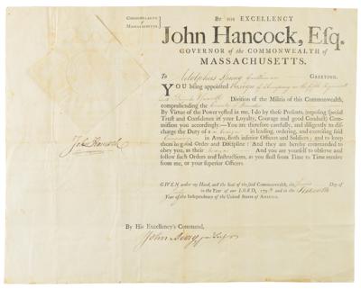 Lot #103 John Hancock Document Signed