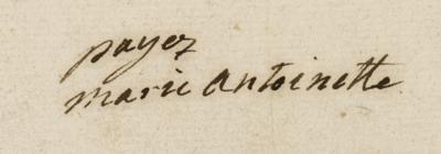 Lot #135 Marie Antoinette Document Signed - Image 2