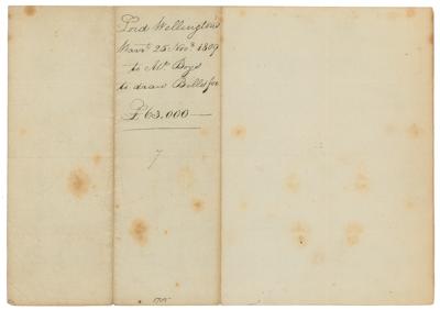 Lot #315 Duke of Wellington Document Signed - Image 2