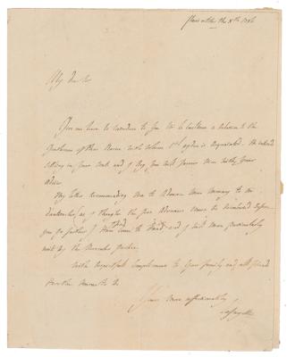 Lot #304 Marquis de Lafayette Autograph Letter