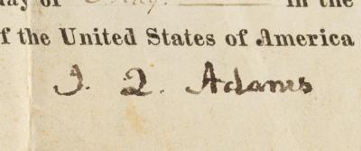 Lot #5 John Quincy Adams Document Signed as President - Image 2