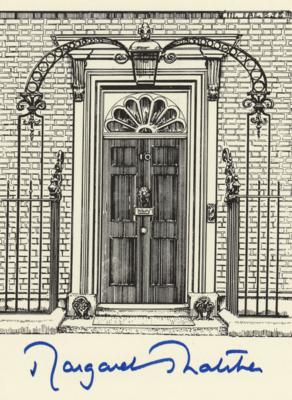 Lot #280 Margaret Thatcher Signed Bookplate - Image 1