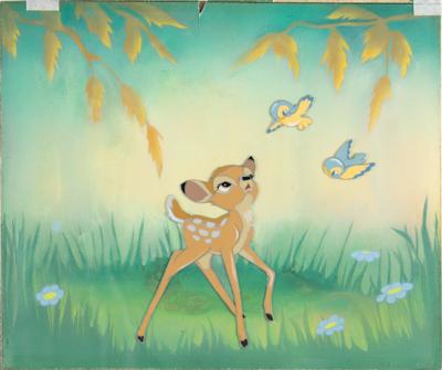 Lot #401 Bambi and Bluebirds production cel and