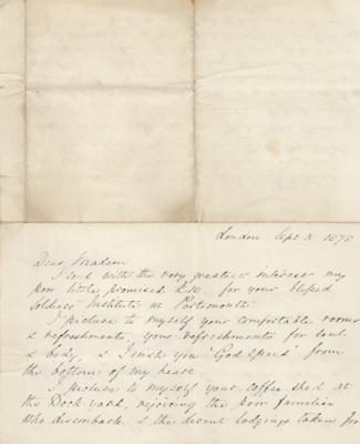 Lot #111 Florence Nightingale Autograph Letter Signed - Image 2