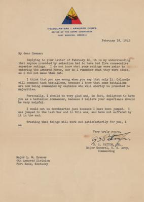 Lot #311 George S. Patton: While preparing the